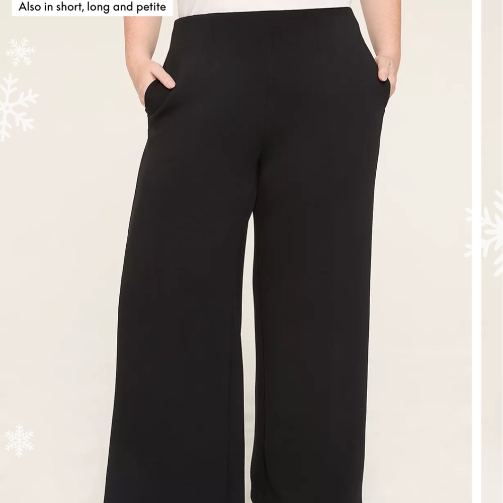 Lane Bryant Classic Black Wide-Leg Pants